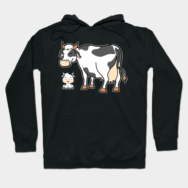 Baby Cow Cute Hoodie by Imutobi